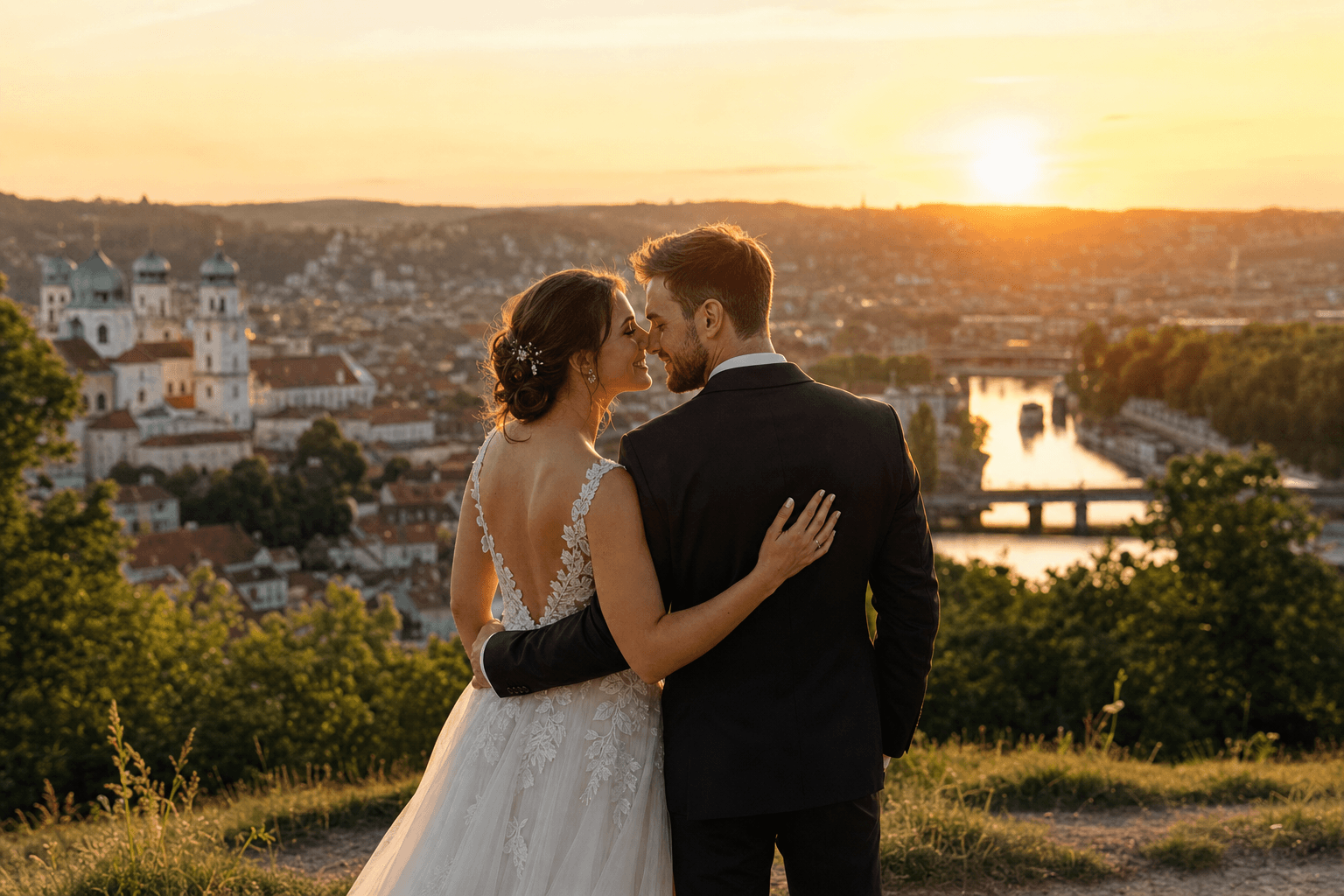 Eindrücke aus Hochzeitsproduktionen mit Drohne — Motiv 1